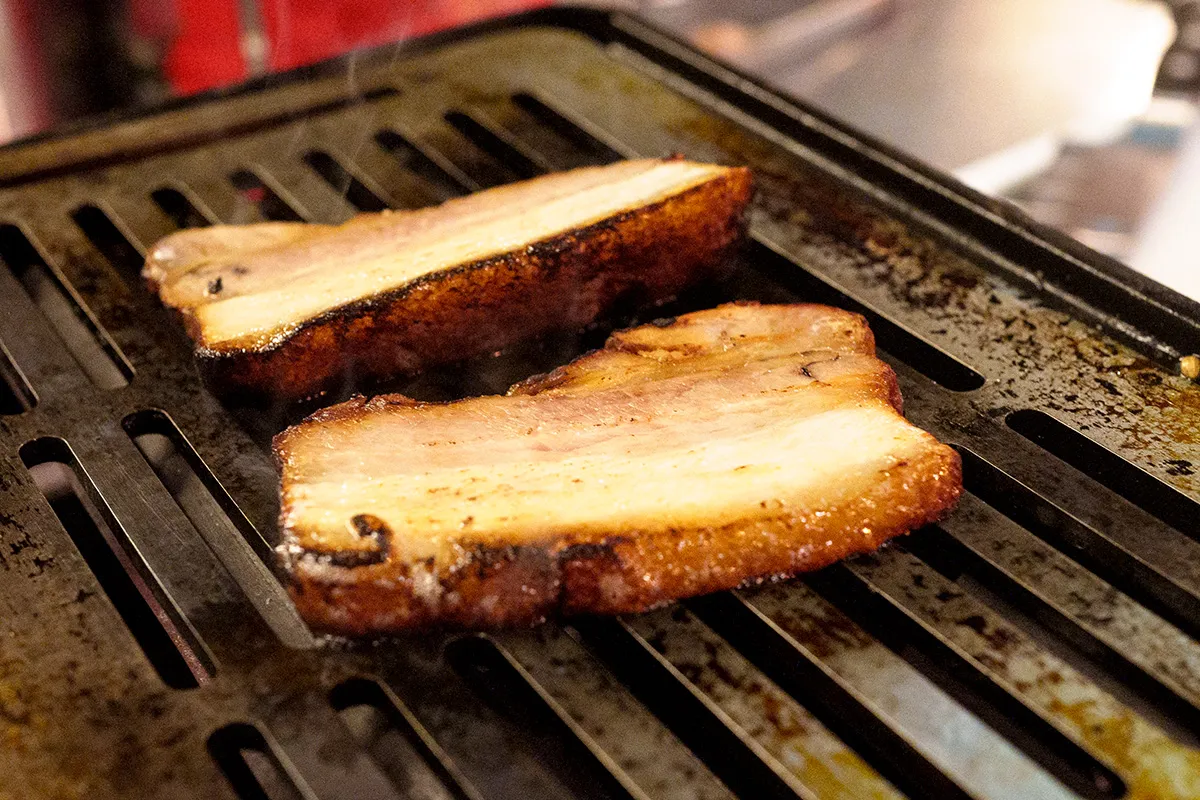 Preparation of chashu (Japanese braised pork)