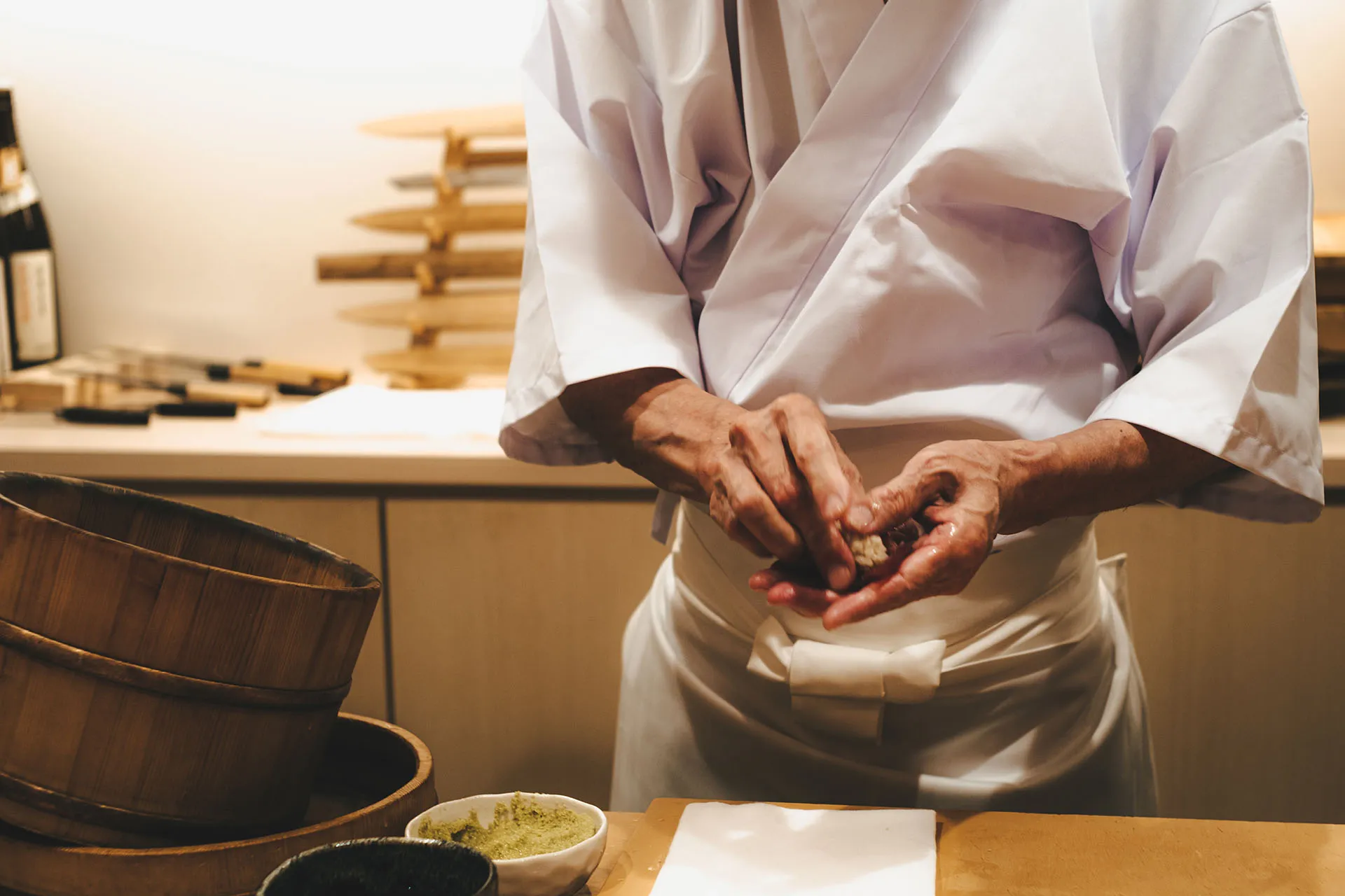 Hands-on training on sushi making