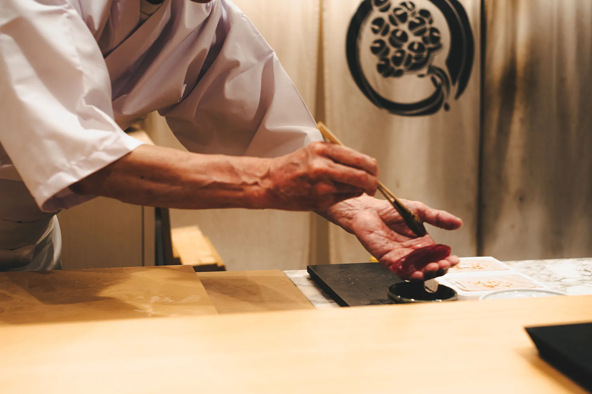 Hands-on training on sushi making