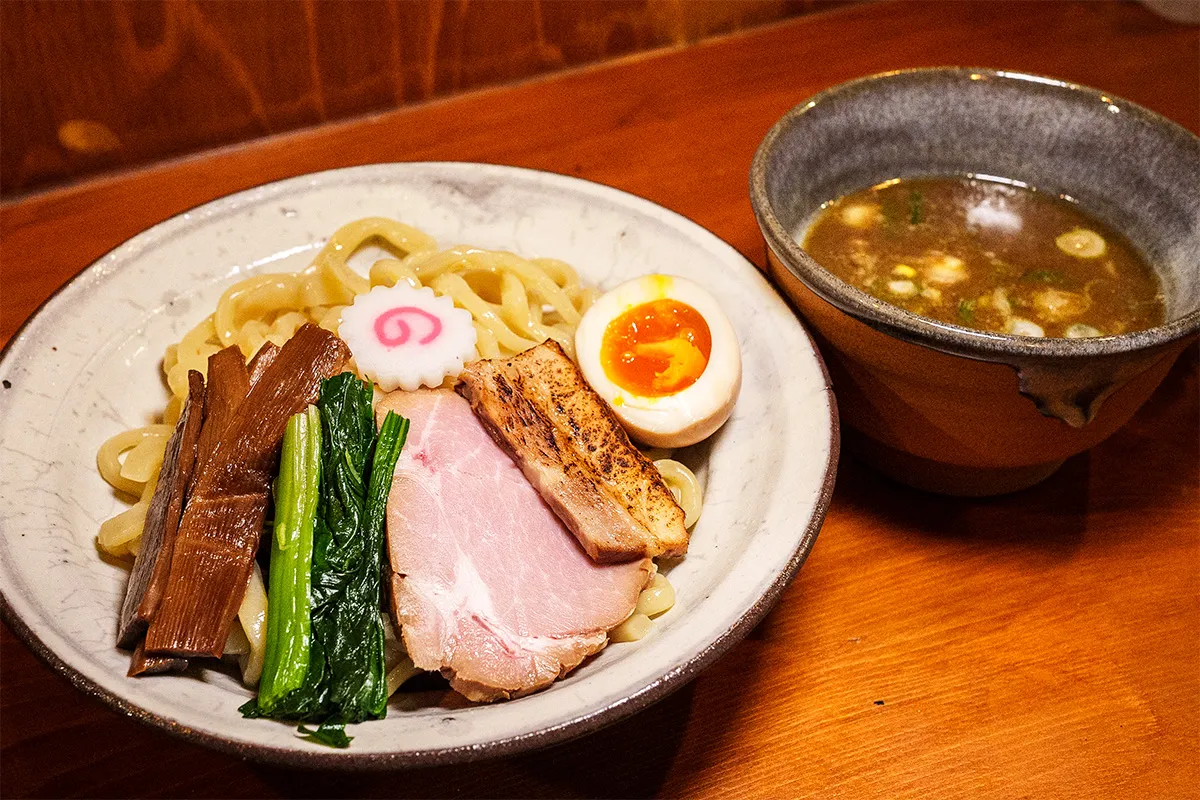 Tsukemen or noodles served with a separate soup to dip them in