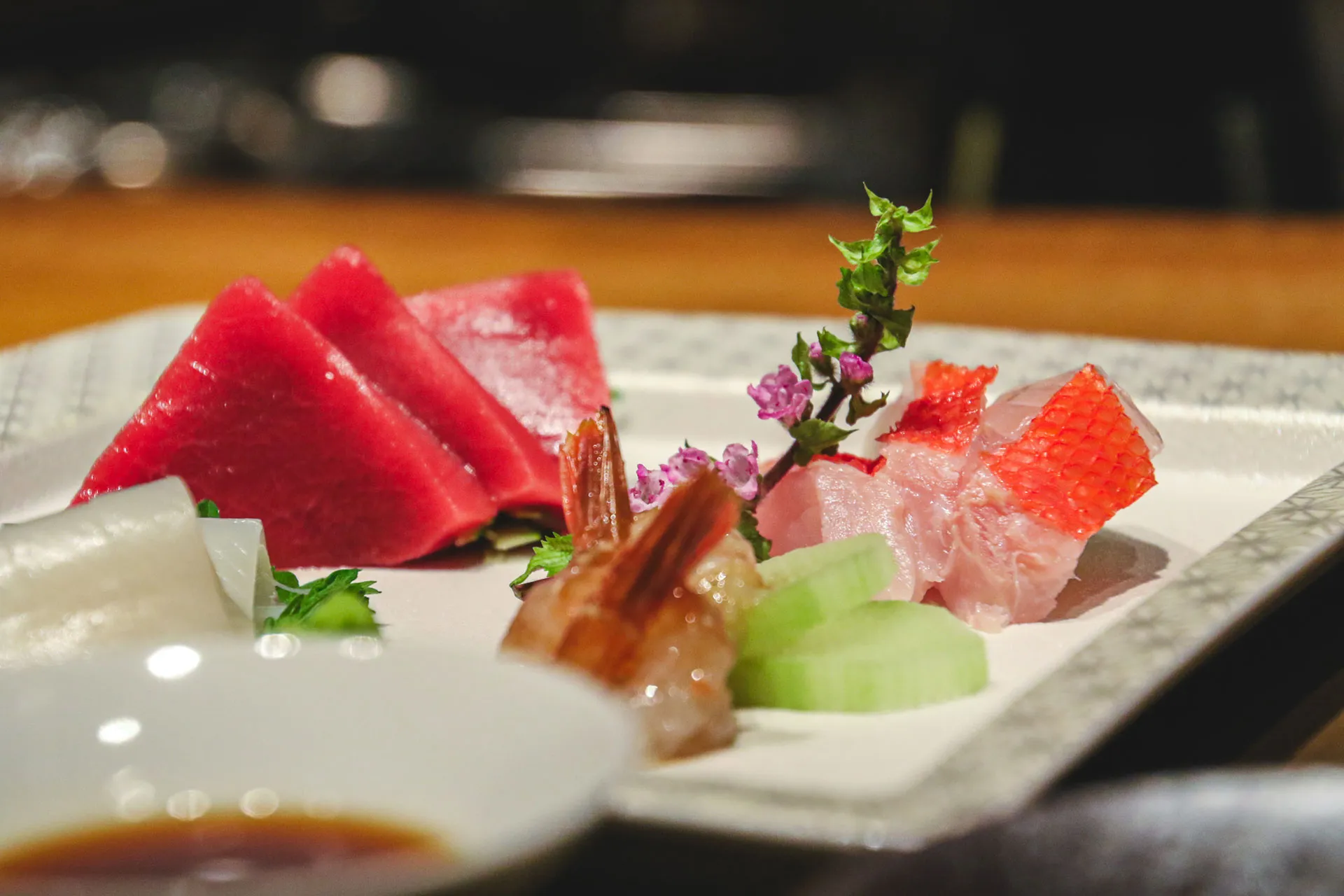 Learning sashimi (slices of raw fish)